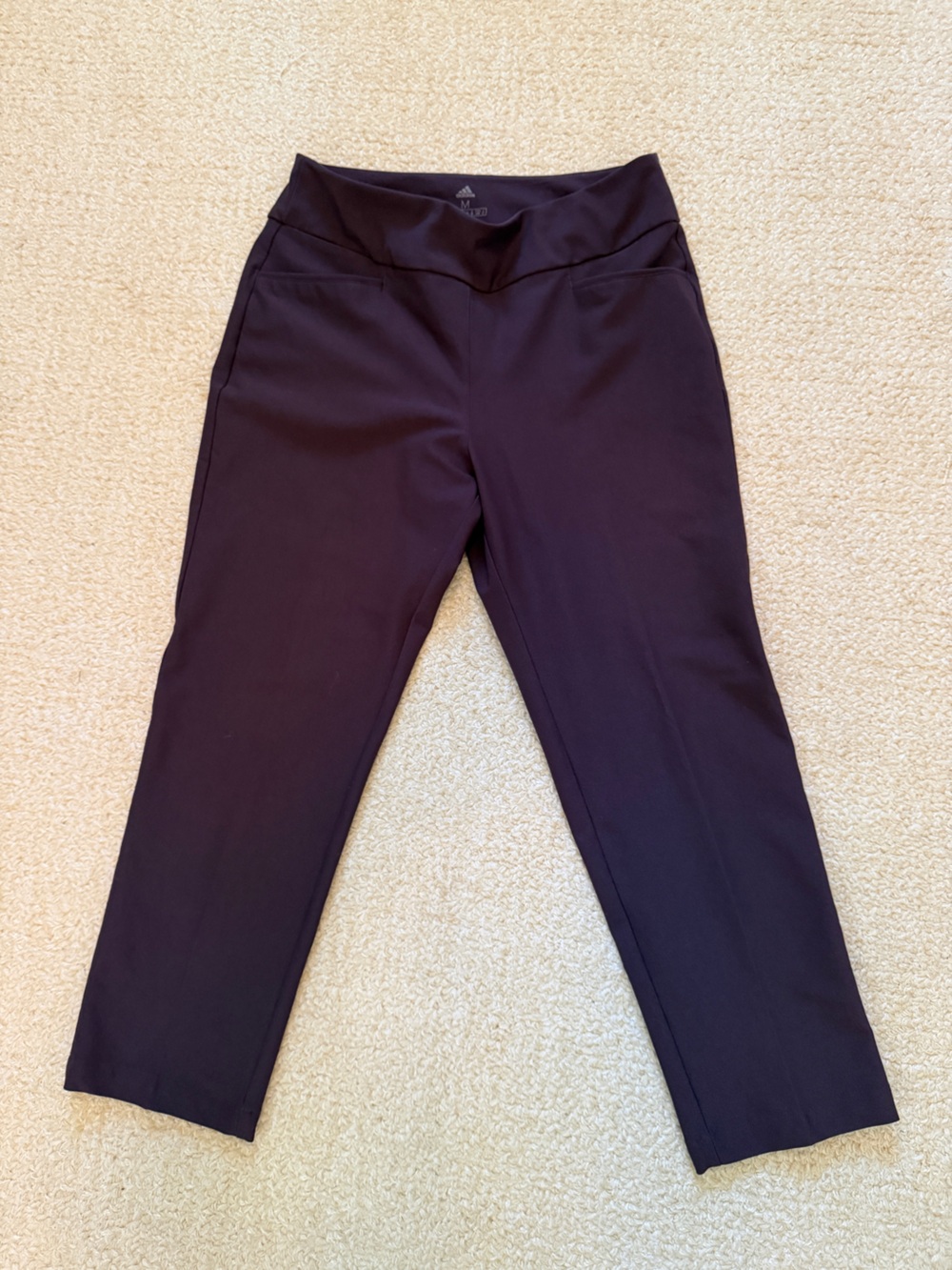 Adidas Purple  Cropped Performance Pants